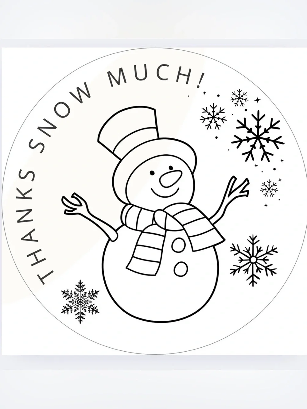 Handmade 50count Snowman Stickers
